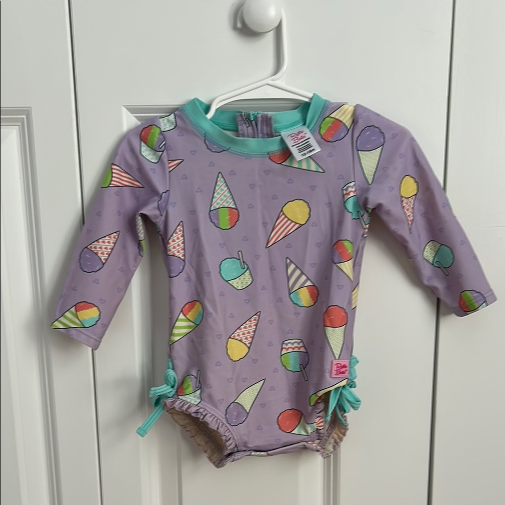 Ruffle Butts Snowcone Rashguard Swimsuit